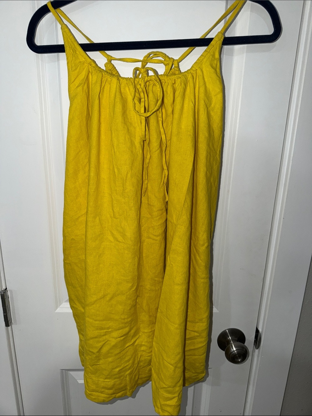 BNWT Free People Bright Yellow Maxi Top with Spaghetti Straps